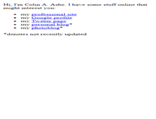 Tablet Screenshot of colinashe.net